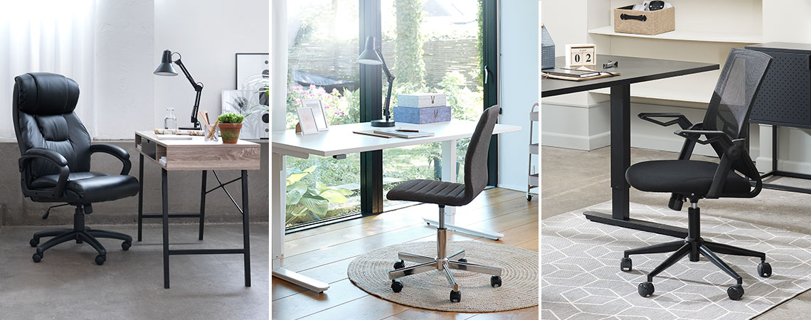 3 différents types de chaises de bureau
