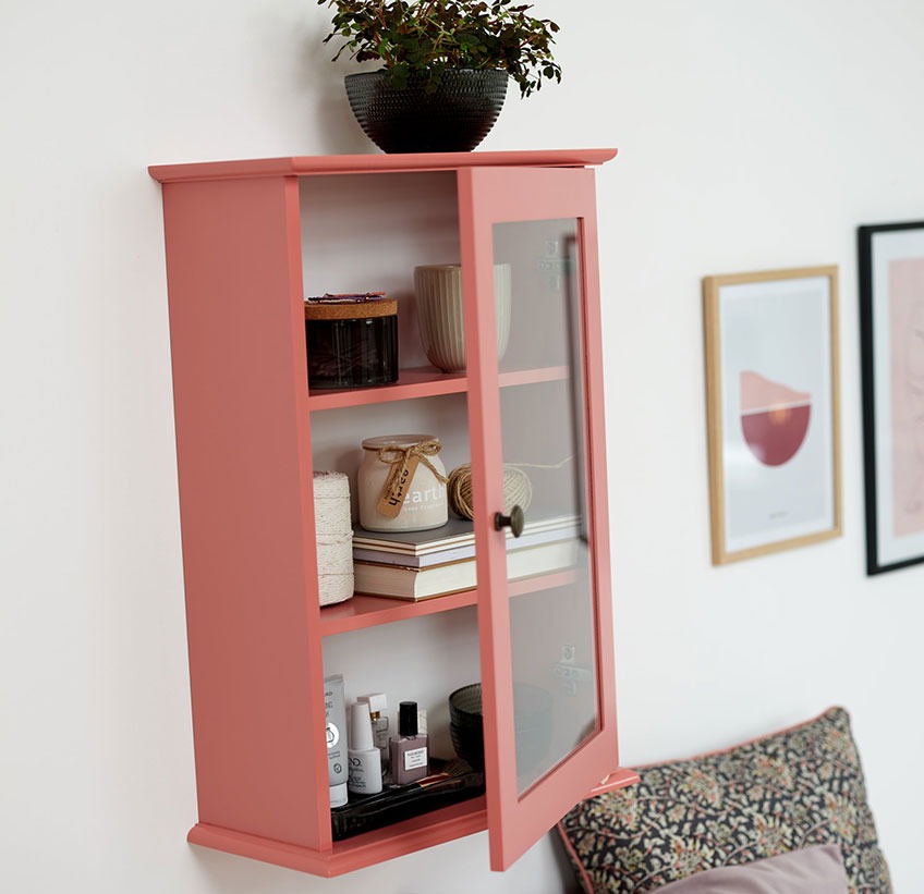 Vitrine murale LOOK IN Vitrine murale rose