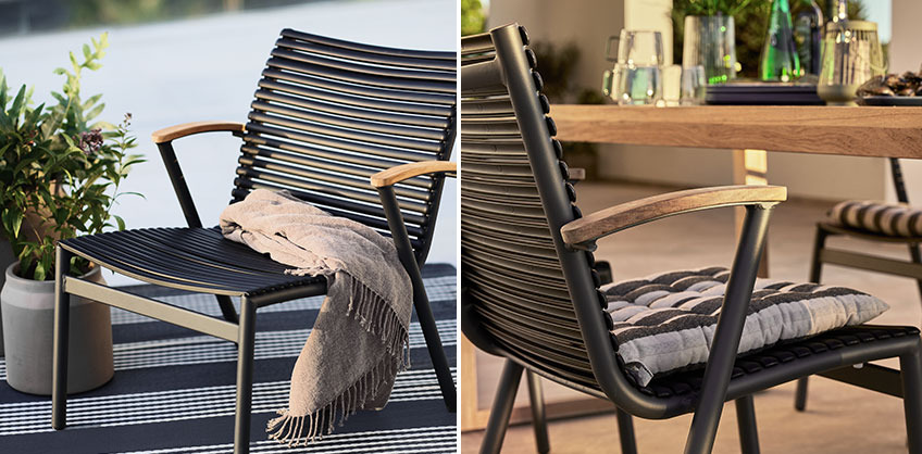 Chaise empilable SADBJERG Chaise empilable avec un cadre en aluminium recyclé