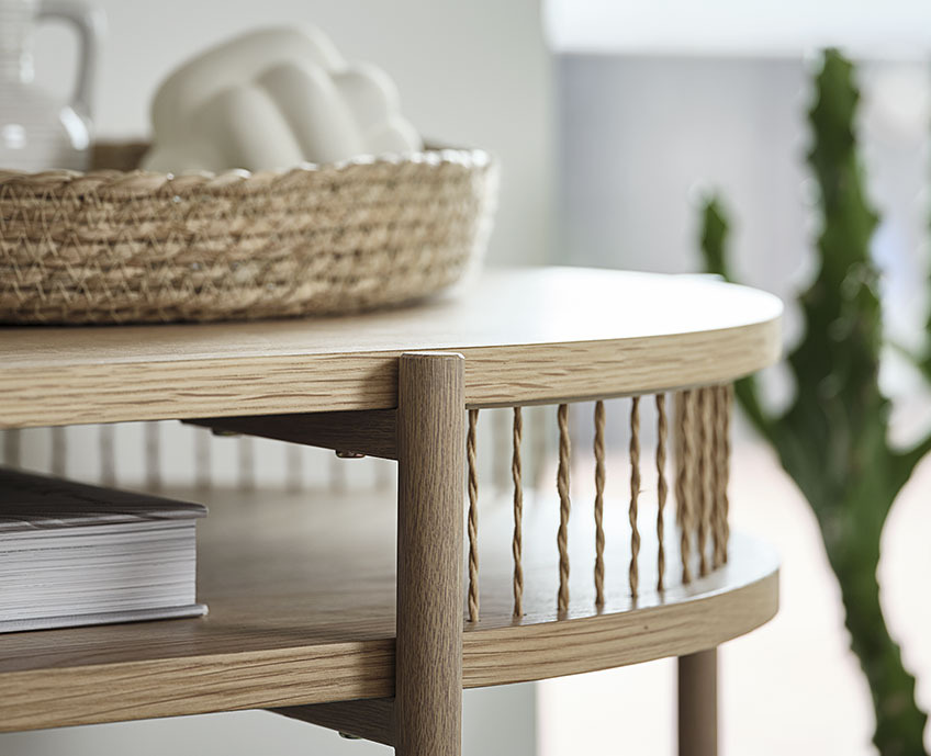 The strings between table top and shelf are made from paper Desk with shelf