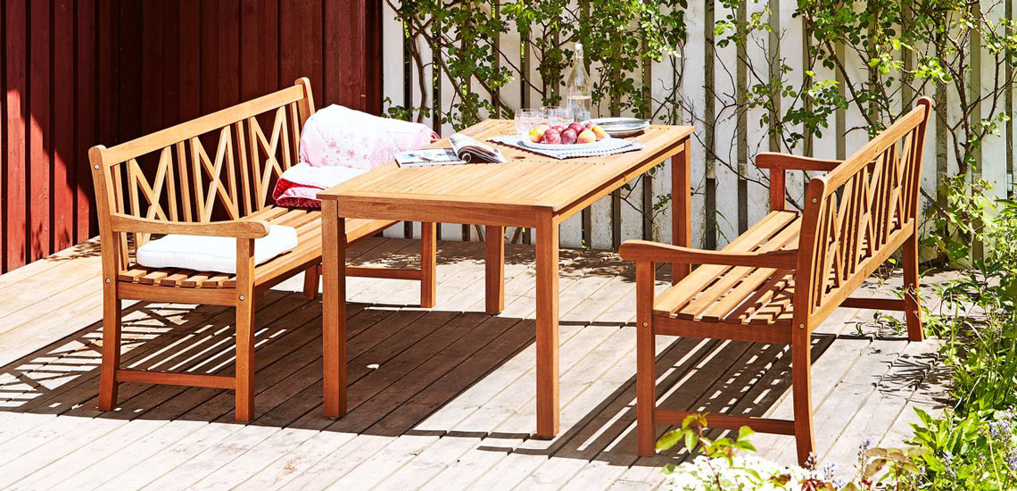 Wooden garden furniture from JYSK